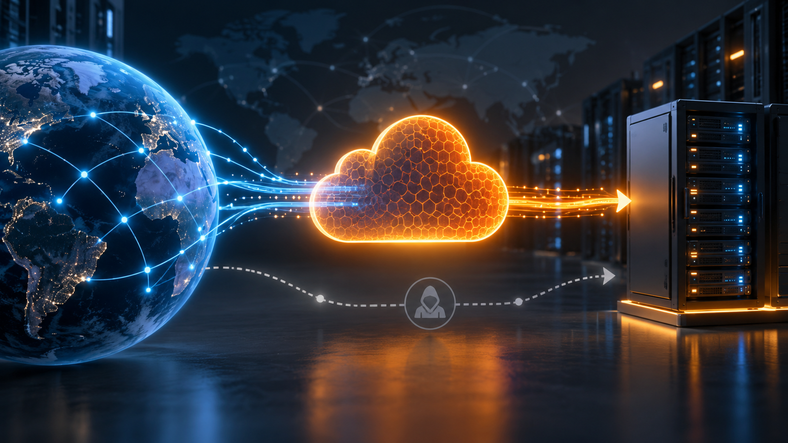 Cloudflare proxy beskytter trafikken mellem internettet og webserveren